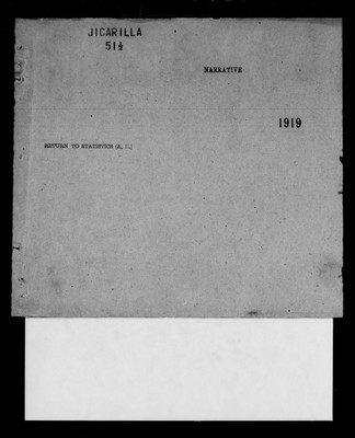 Jicarilla Indian School Superintendent Annual Report, 1919